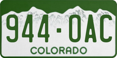 CO license plate 944OAC
