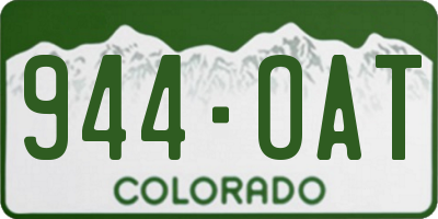 CO license plate 944OAT