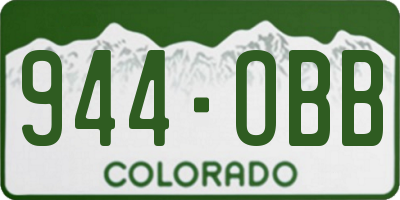 CO license plate 944OBB