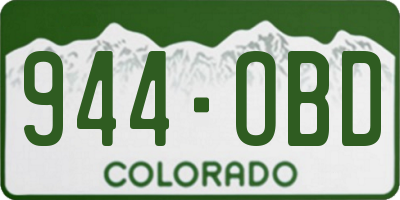 CO license plate 944OBD