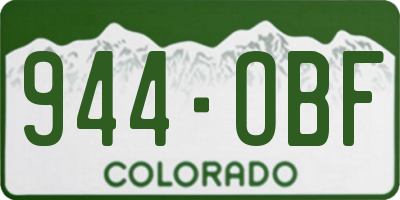 CO license plate 944OBF