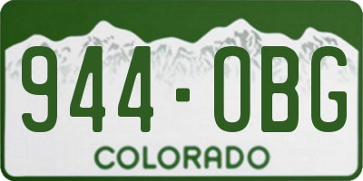 CO license plate 944OBG
