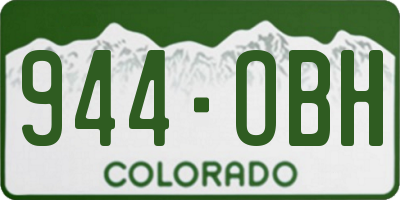 CO license plate 944OBH
