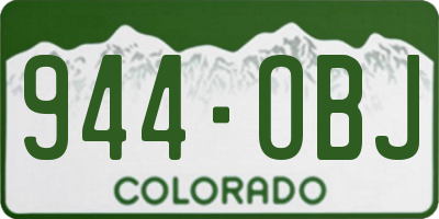 CO license plate 944OBJ