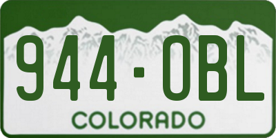 CO license plate 944OBL