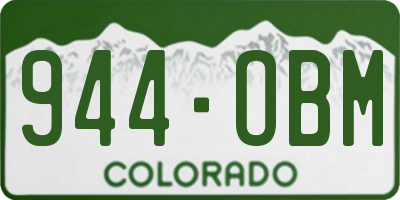 CO license plate 944OBM