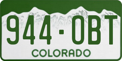 CO license plate 944OBT