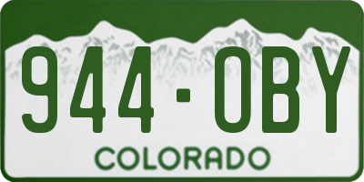 CO license plate 944OBY