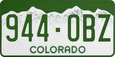 CO license plate 944OBZ