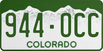 CO license plate 944OCC