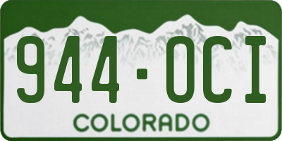 CO license plate 944OCI