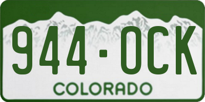 CO license plate 944OCK