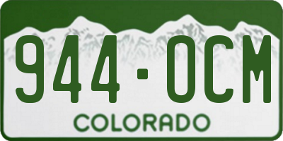 CO license plate 944OCM