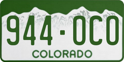 CO license plate 944OCO