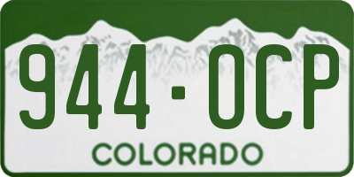 CO license plate 944OCP
