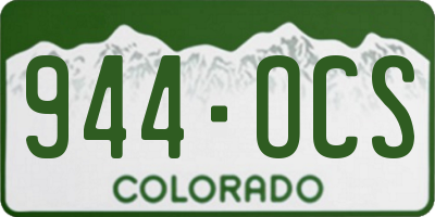 CO license plate 944OCS