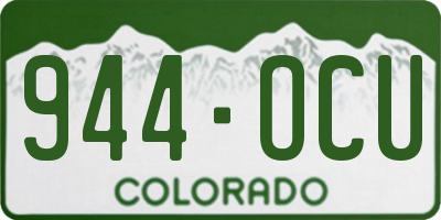 CO license plate 944OCU