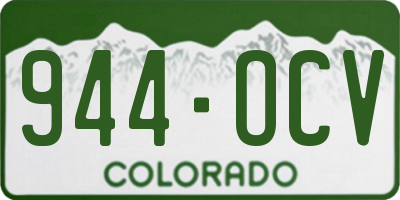 CO license plate 944OCV