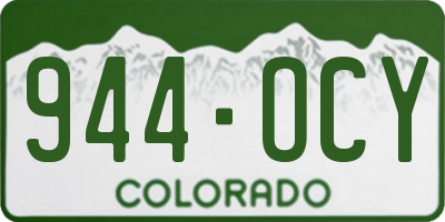 CO license plate 944OCY