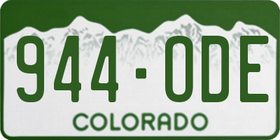 CO license plate 944ODE