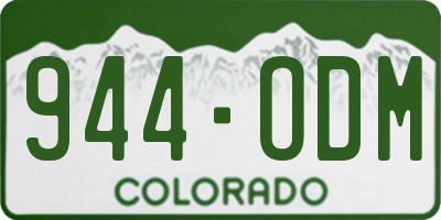CO license plate 944ODM
