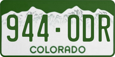 CO license plate 944ODR