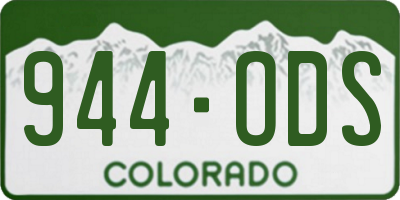 CO license plate 944ODS