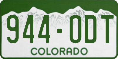 CO license plate 944ODT