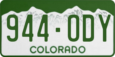 CO license plate 944ODY
