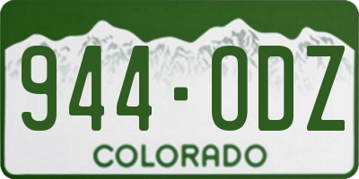 CO license plate 944ODZ