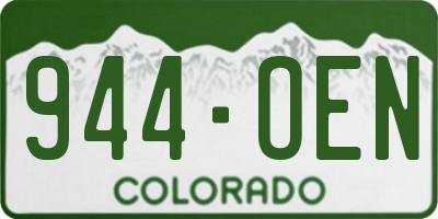CO license plate 944OEN