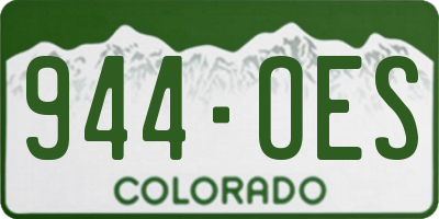 CO license plate 944OES
