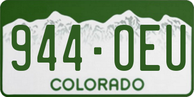 CO license plate 944OEU