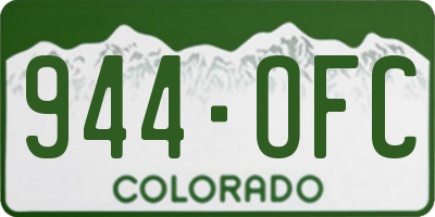 CO license plate 944OFC