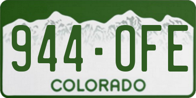 CO license plate 944OFE