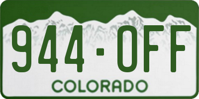 CO license plate 944OFF