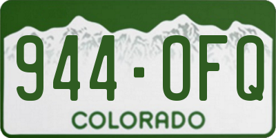 CO license plate 944OFQ