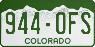 CO license plate 944OFS