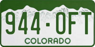 CO license plate 944OFT