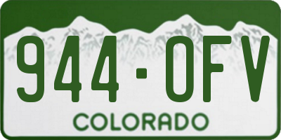 CO license plate 944OFV