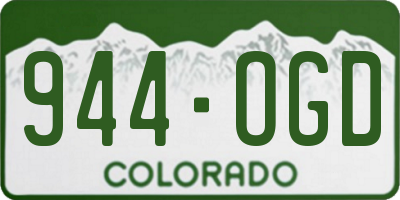 CO license plate 944OGD