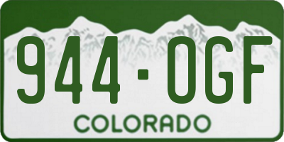 CO license plate 944OGF