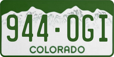 CO license plate 944OGI