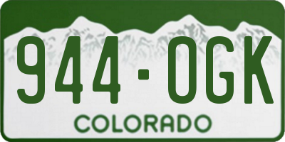 CO license plate 944OGK