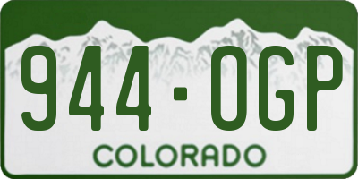 CO license plate 944OGP