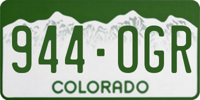 CO license plate 944OGR