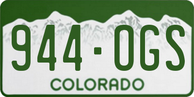 CO license plate 944OGS