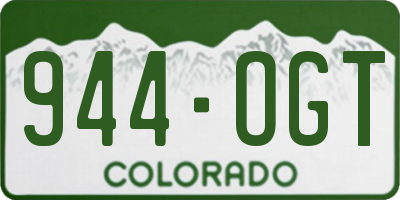 CO license plate 944OGT
