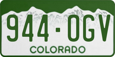 CO license plate 944OGV