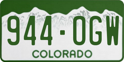 CO license plate 944OGW
